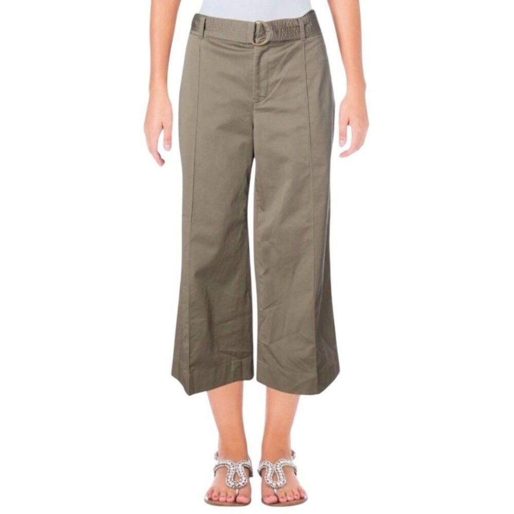 Ralph Lauren olive green Khaki Wide-Leg Pants